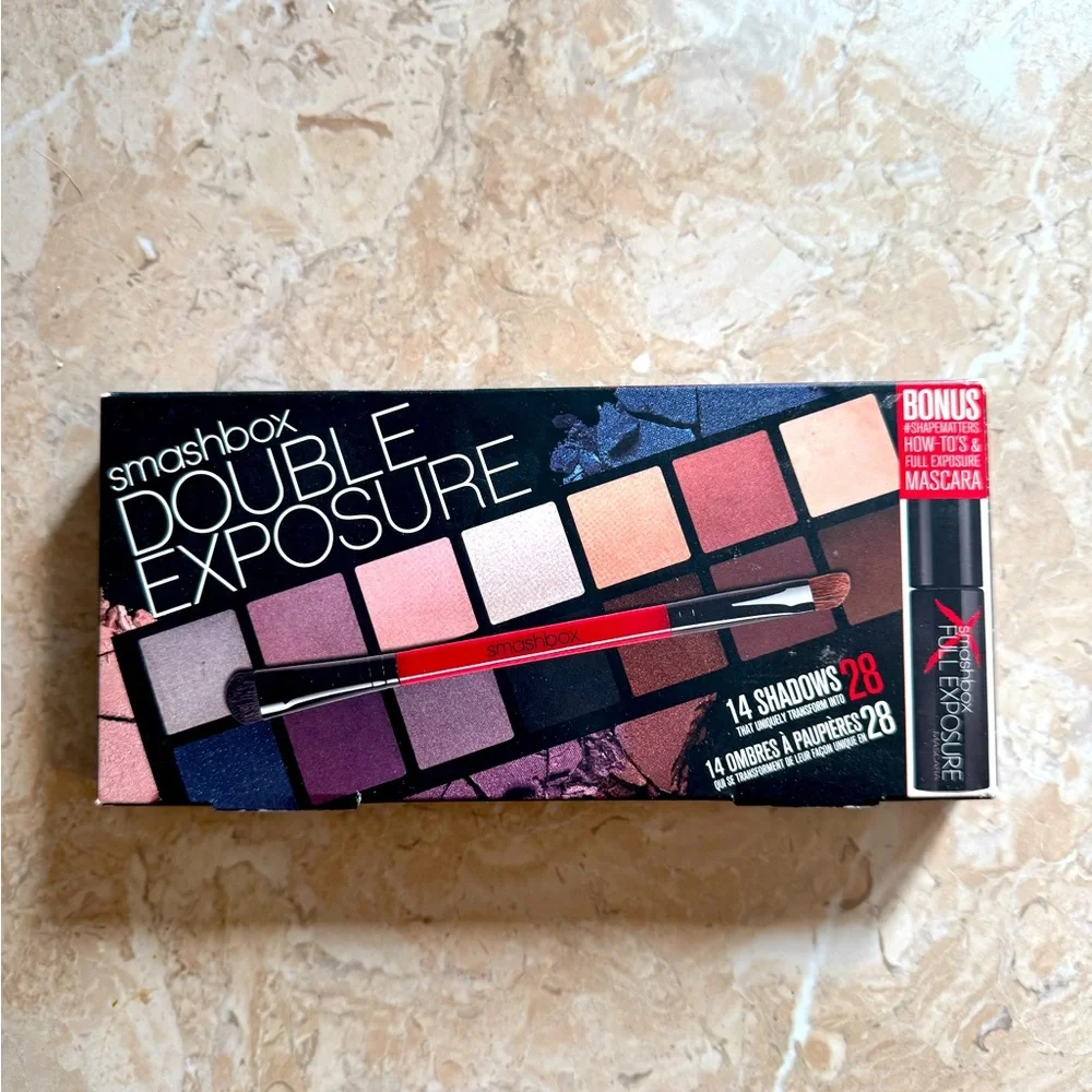 SMASHBOX DOUBLE EXPOSURE EYESHADOW PALETTE & MASCARA NEW IN BOX